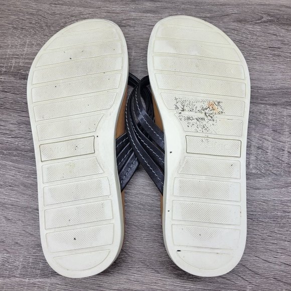 Vionic Palm Catalina Toe Post Sandals Flip Flip Flops Black 6.5 - Picture 5 of 7
